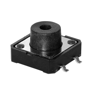 Same Sky (formerly CUI Devices)-TS16-1212-75-BK-260-SMT-TR Switch Tactile Switch Tactile OFF (ON) SPST Round Button Gull Wing 0.05A 12VDC 60000Cycles 2.6N SMD T/R