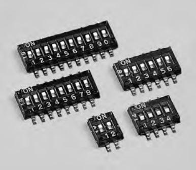 Apem Components-IKH0203000 Interruttore DIP Switch DIP ON OFF SPST 2 Recessed Slide 0.025A 24VDC Gull Wing 1.27mm SMD Tube