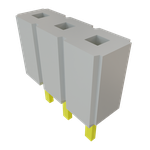 Conn Socket Strip SKT 3 POS 2.54mm Solder ST Top Entry Thru-Hole Bulk