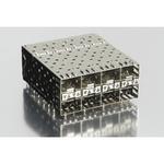 Conn SFP F 160 POS 0.4mm Press Fit RA Thru-Hole 160 Terminal 8 Port SFP Tray