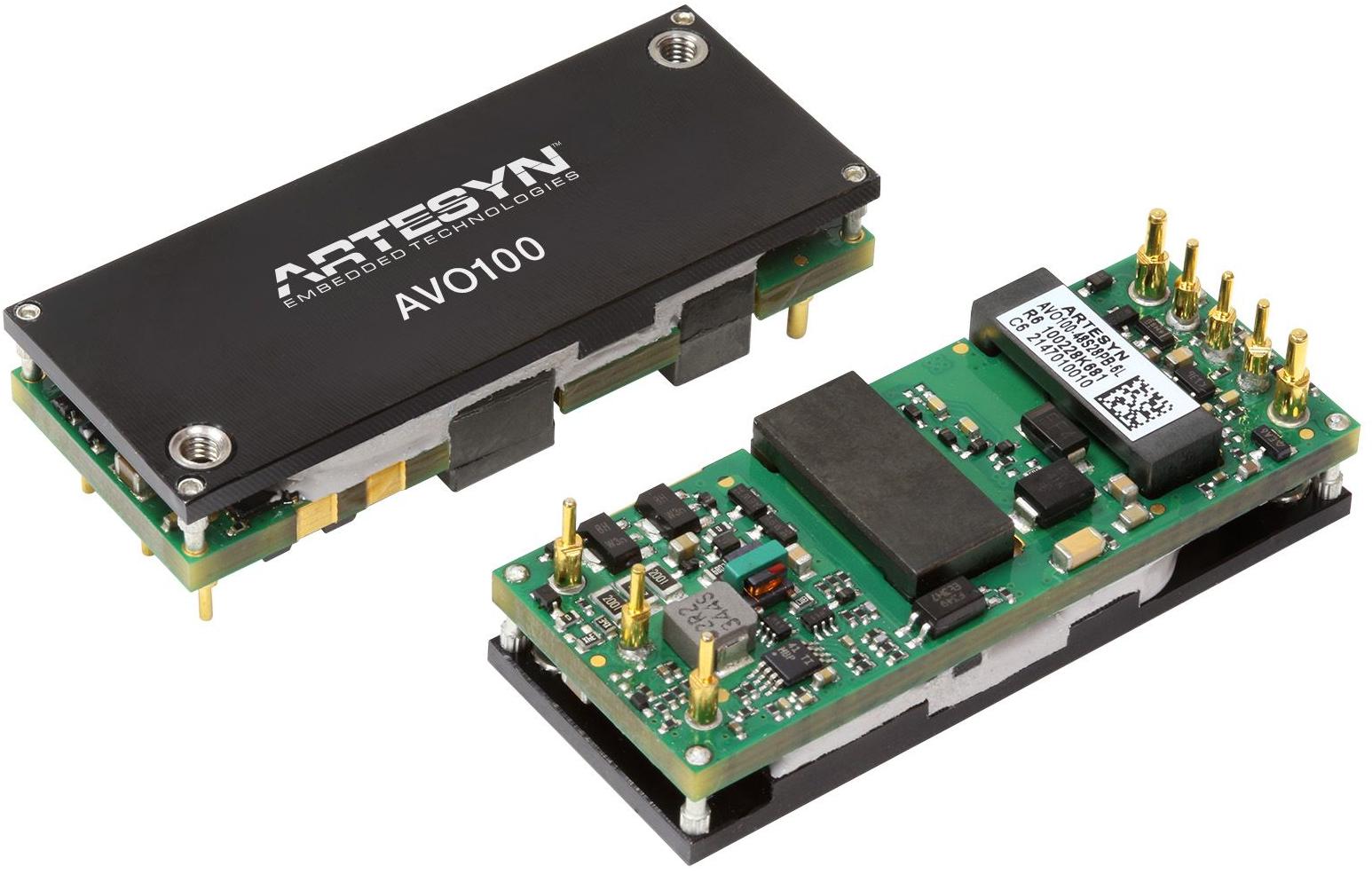 Artesyn / Advanced Energy-AVO100-48S05B-6L Convertisseur CC en CC et module de régulateur de commutation Module DC-DC 48VIN 1-OUT 5V 20A 100W 8-Pin 1/8-Brick Tray
