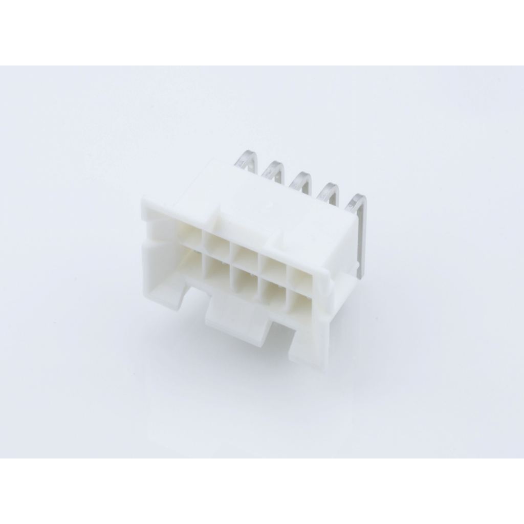 Molex-15249104 Connector Headers and PCB Receptacles Conn Wire to Board HDR 10Power POS 4.2mm Solder RA Side Entry Thru-Hole Mini-Fit BMI Tray