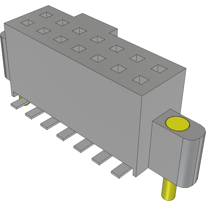 Samtec-SFML-107-02-S-D-SN Steckverbinderleisten und Leiterplattenbuchsen Conn Socket Strip SKT 14 POS 1.27mm Solder ST SMD TIGER EYE™ Tube