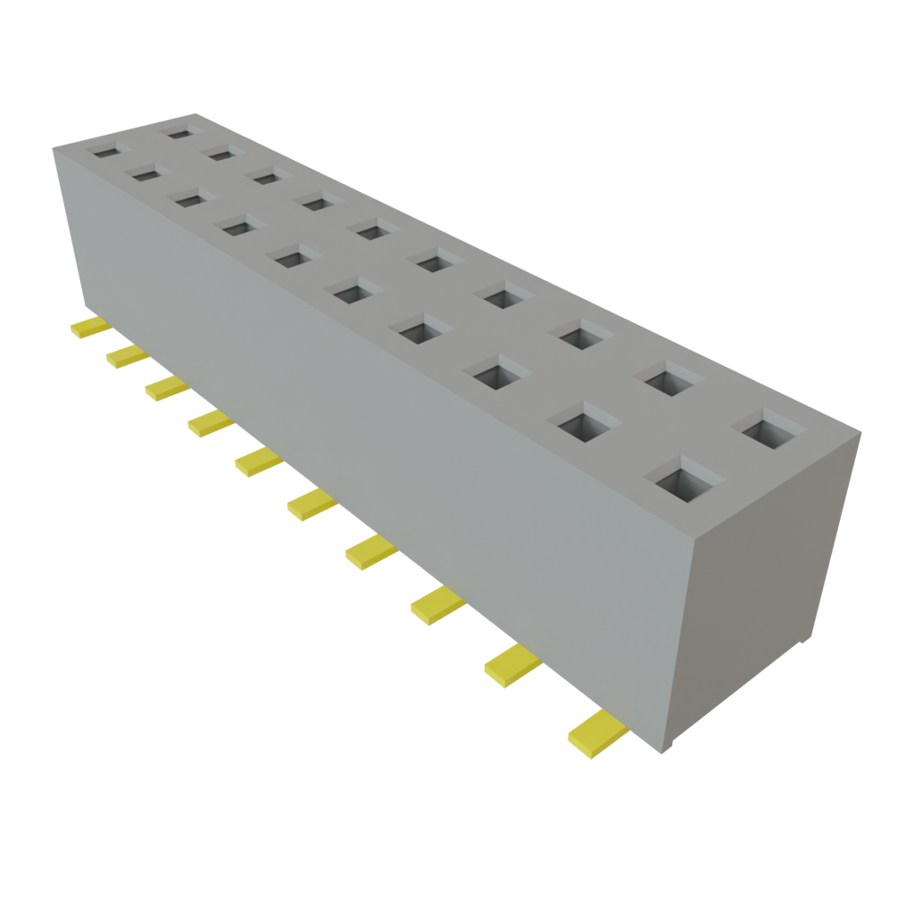 Samtec-TLE-110-01-G-DV-A Piastre connettori e prese PCB Conn Socket Strip SKT 20 POS 2mm Solder ST Bottom Entry SMD Tube