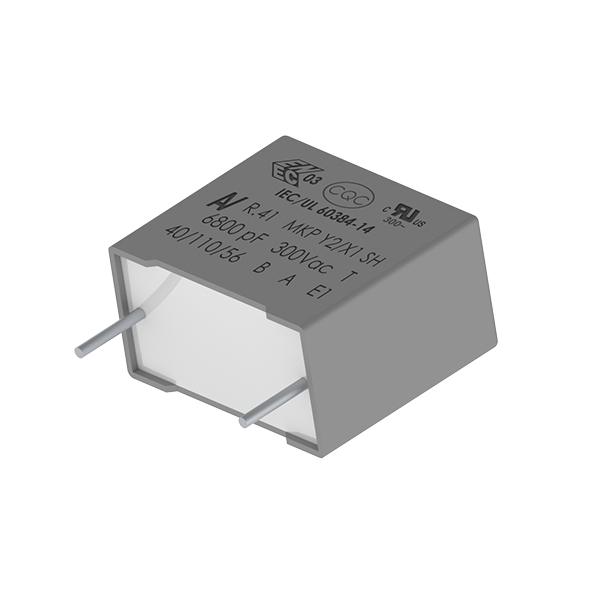 KEMET Corporation-R413N315050T1K Condensateur à film Cap Film Suppression X1/Y2 0.15uF 1500VDC/300VAC PP 10%( 26.5 X 10 X 18.5mm) Radial Plastic Rectangular Can 22.5mm 125°C Bag Automotive AEC-Q200