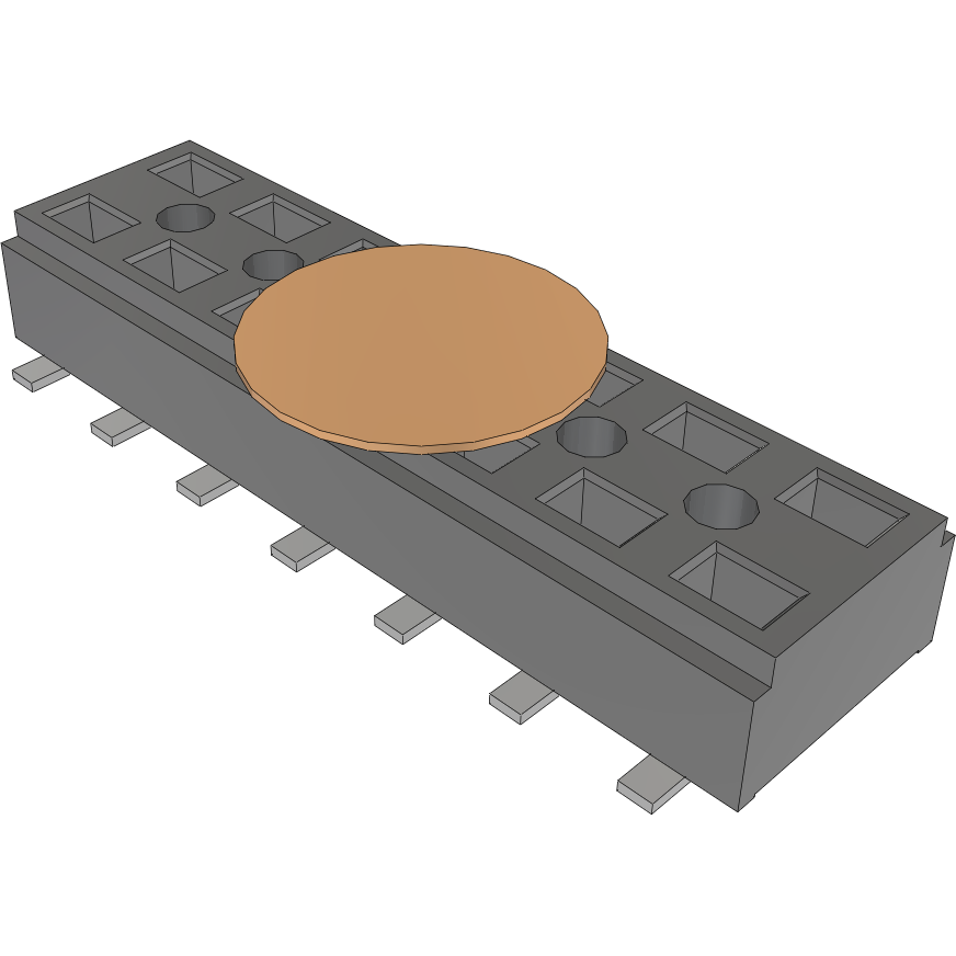 Samtec-CLT-107-02-SM-D-BE-A-K Piastre connettori e prese PCB Conn Socket Strip SKT 14 POS 2mm Solder ST Bottom Entry SMD TIGER CLAW™ Tube