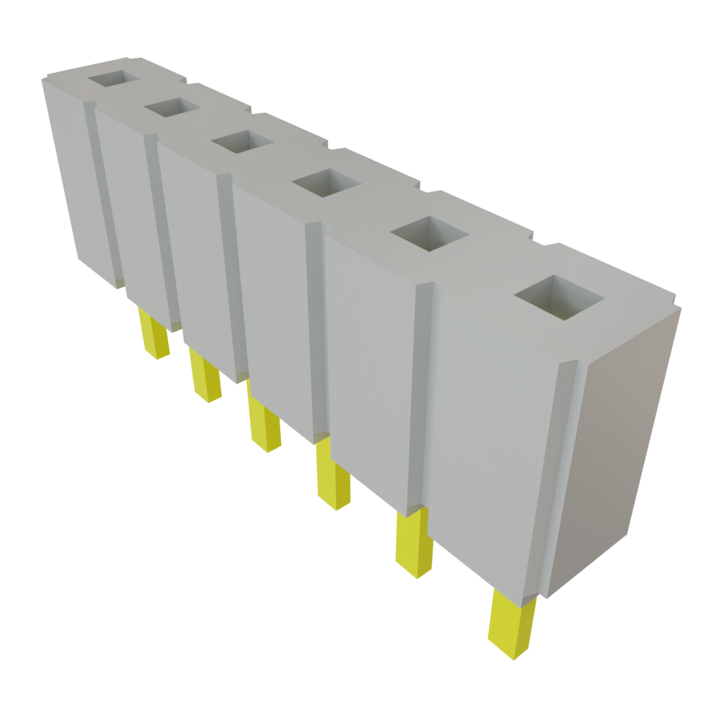 Samtec-MTSW-106-07-L-S-180 Steckverbinderleisten und Leiterplattenbuchsen Conn Unshrouded Header HDR 6 POS 2.54mm Solder ST Top Entry Thru-Hole Bulk