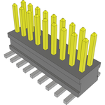 Conn Unshrouded Header HDR 18 POS 1.27mm Solder ST Top Entry SMD TIGER CLAW™ Tube