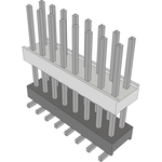 Conn Board Stacker HDR 16 POS 2.54mm Solder ST Top Entry SMD Tube