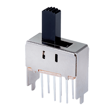 Same Sky (formerly CUI Devices)-SLW-202194-12A-S-D Interruptor corredizo Switch Slide ON ON ON DP3T Raised Slide 0.3A 50VDC 10000Cycles PC Pins Thru-Hole