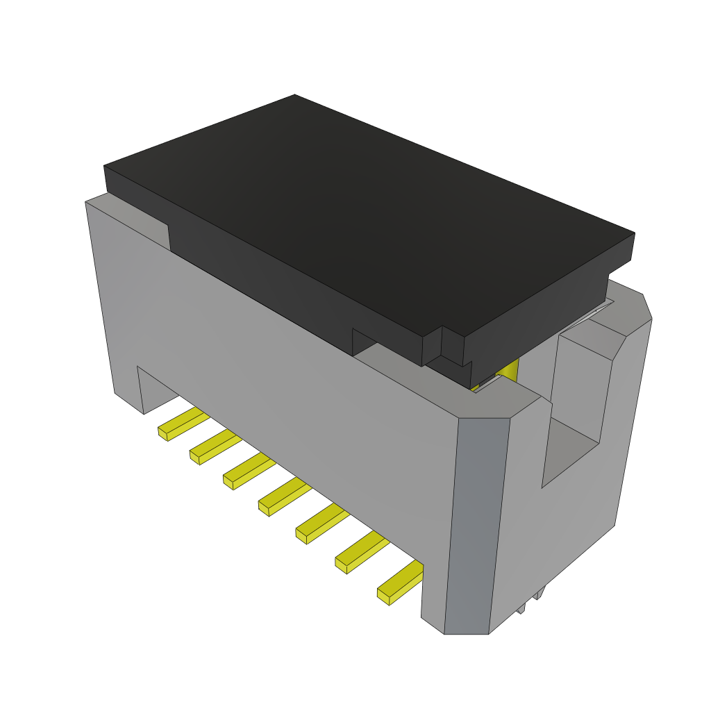 Samtec-TFM-107-02-L-D-LC-P-TR Steckverbinderleisten und Leiterplattenbuchsen Conn Shrouded Header (4 Sides) HDR 14 POS 1.27mm Solder ST Top Entry SMD TIGER EYE™ T/R