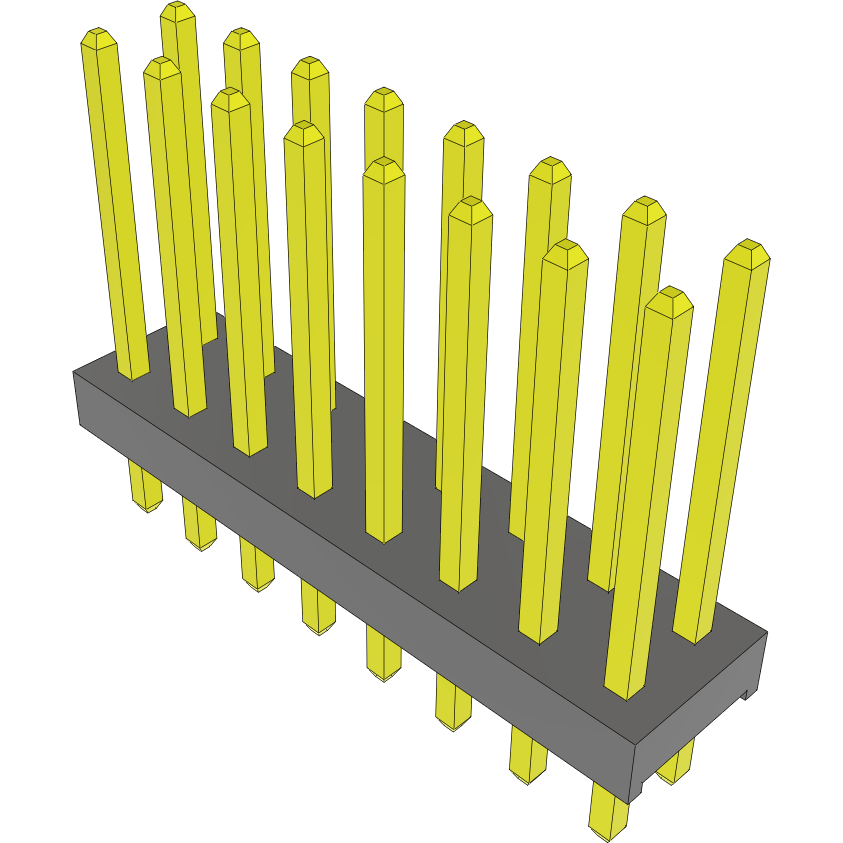 Samtec-MTMM-108-08-G-D-320 Steckverbinderleisten und Leiterplattenbuchsen Conn Unshrouded Header HDR 16 POS 2mm Solder ST Top Entry Thru-Hole Bulk