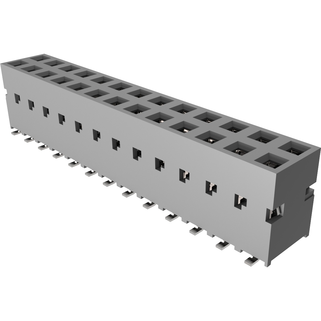 Amphenol Communications Solutions-89898-313LF Steckverbinderleisten und Leiterplattenbuchsen Dubox®, Board To Board Connector, Receptacle, Vertical, Surface Mount, Dual Entry, Double Row , 26 Positions, 2.54mm (0.100in) Pitch