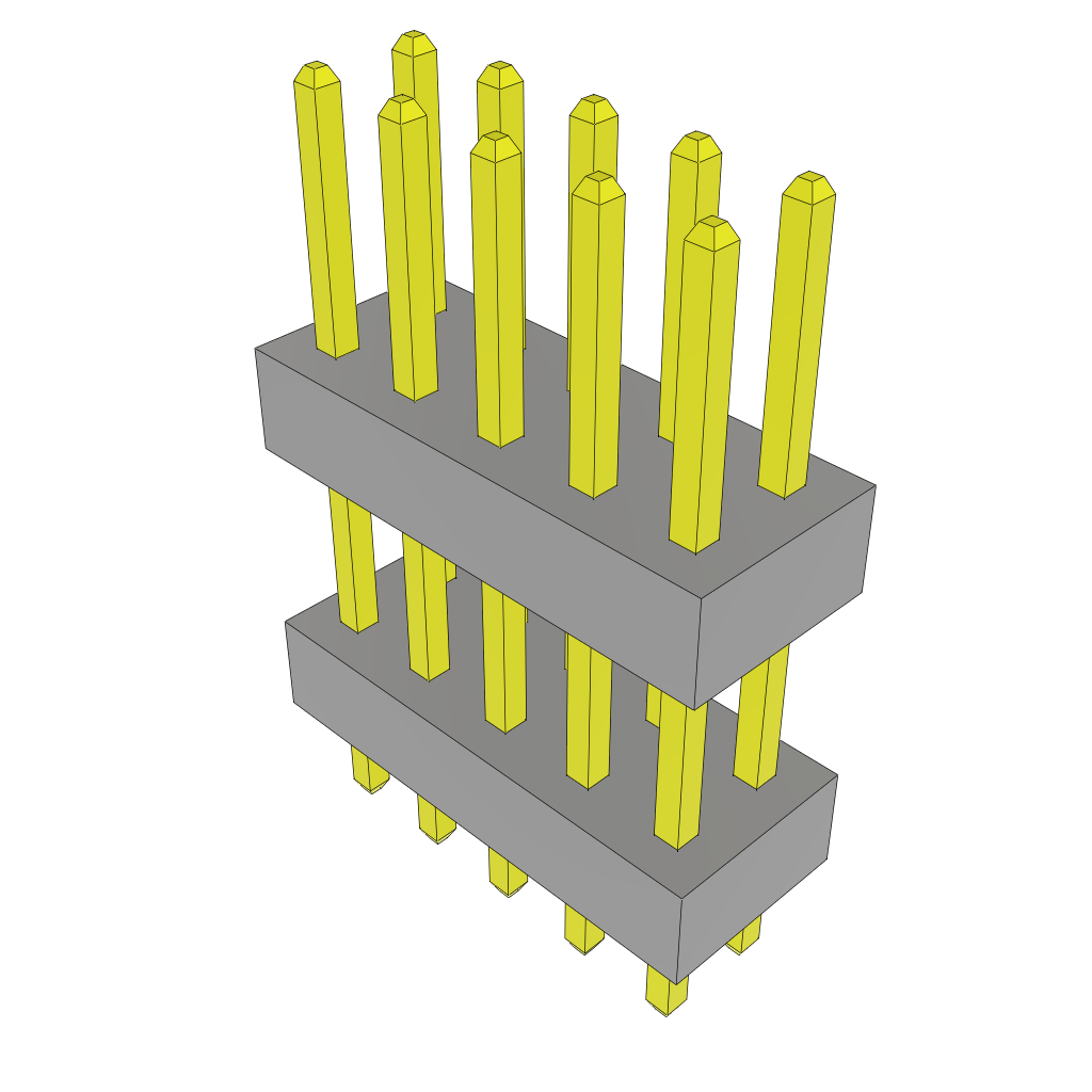 Samtec-TW-05-05-L-D-310-114 Piastre connettori e prese PCB Conn Board Stacker HDR 10 POS 2mm Solder ST Top Entry Thru-Hole Bulk