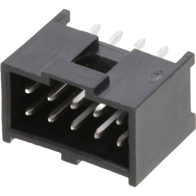 Molex-0901301110 Connector Headers and PCB Receptacles Conn Shrouded Header (4 Sides) HDR 10 POS 2.54mm Solder ST Top Entry Thru-Hole C-Grid III Tray