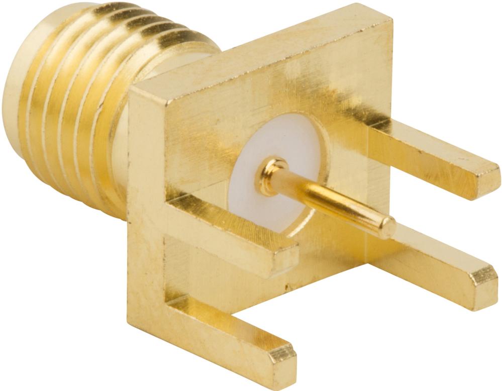 Amphenol RF-132255-11 Connector RF Conn SMA 0Hz to 18GHz 50Ohm Solder ST Edge Mount RCP Gold