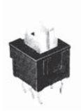 NIDEC Copal Electronics-TPL2-01 Botón pulsador Switch Push Button ON ON DPDT Button 0.1A 30VDC Push-Lock Thru-Hole PC Pins Bag