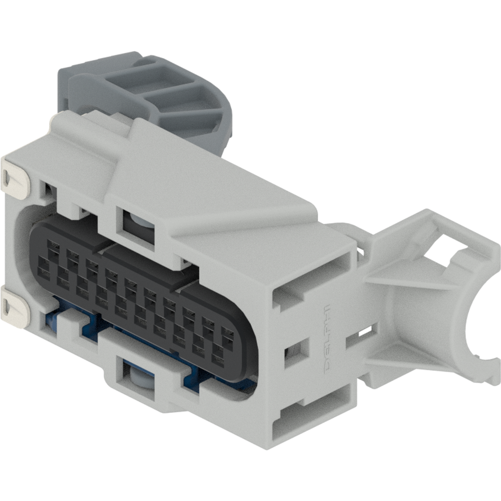 Delphi-35411552 Gaine de câblage de raccordement discret Conn Housing F 20 POS Crimp ST Cable Mount Light Gray Automotive