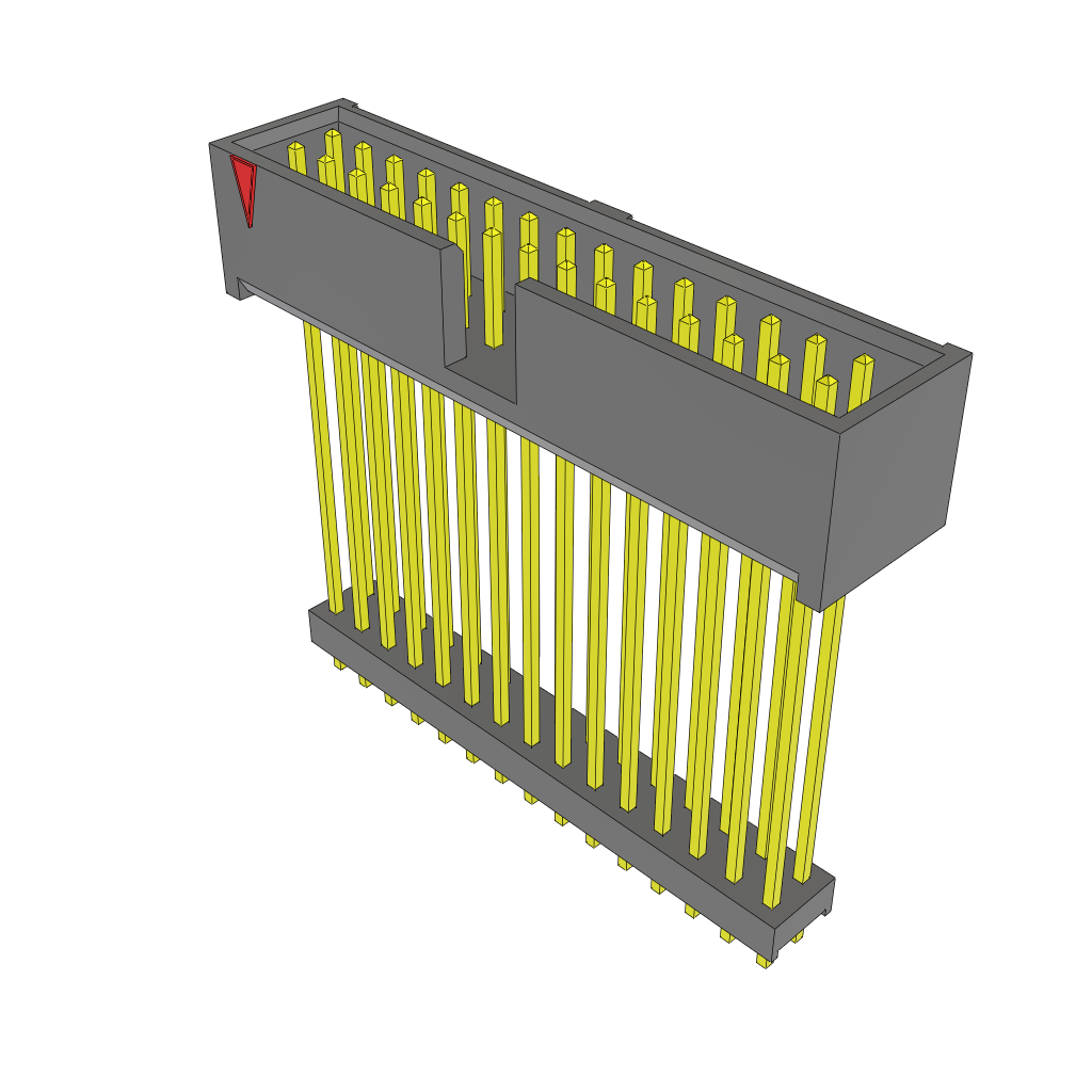 Samtec-ZSS-115-09-L-D-1340-LL Steckverbinderleisten und Leiterplattenbuchsen Conn Elevated Shrouded Header HDR 30 POS 2.54mm Solder ST Top Entry Thru-Hole Layer