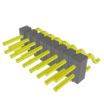 Conn Unshrouded Header HDR 16 POS 2.54mm Solder RA Side Entry SMD Tube