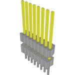 Conn Board Stacker HDR 8 POS 1.27mm Solder ST Thru-Hole Tube