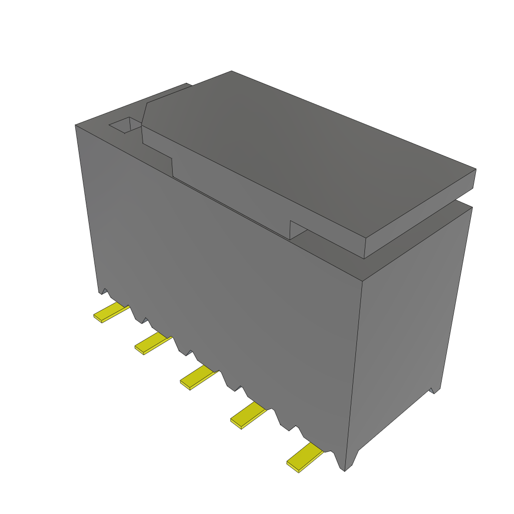 Samtec-SSM-105-L-DV-BE-M Embases de raccordement et réceptacles PCB Conn Socket Strip SKT 10 POS 2.54mm Solder ST Bottom Entry SMD Tube