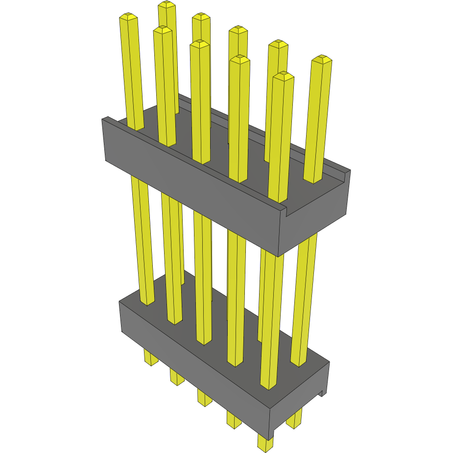 Samtec-DW-05-11-L-D-595 Steckverbinderleisten und Leiterplattenbuchsen Conn Board Stacker HDR 10 POS 2.54mm Solder ST Thru-Hole Bulk