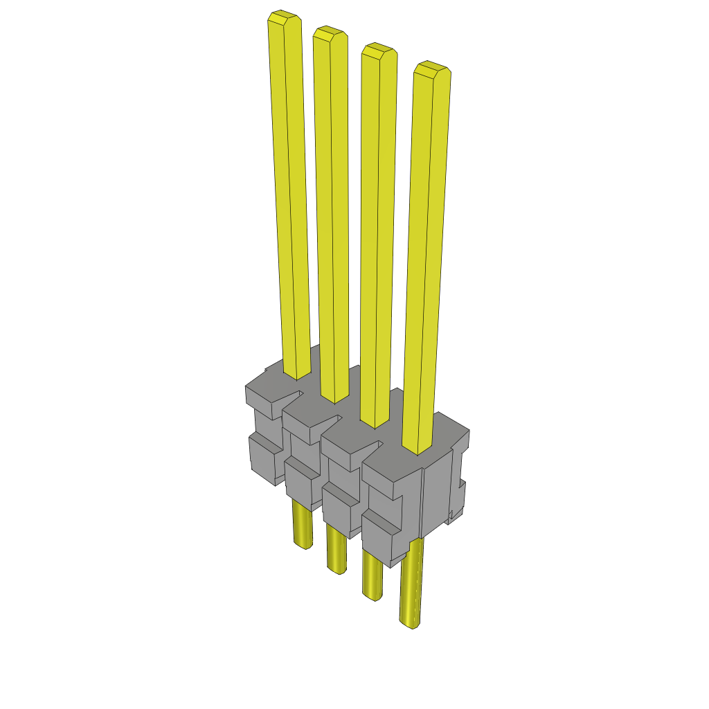 Samtec-TMS-104-54-S-S Steckverbinderleisten und Leiterplattenbuchsen Conn Unshrouded Header HDR 4 POS 1.27mm Solder ST Top Entry Thru-Hole Bulk