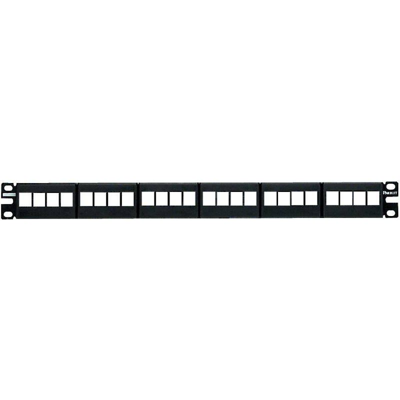 Panduit-NKFP24Y Steckverbinderzubehör Connector Accessories Modular Face Plate Straight Acrylonitrile Butadiene Styrene Black