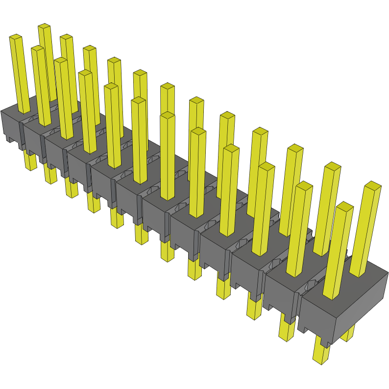 Samtec-MTSW-112-23-S-D-240 Steckverbinderleisten und Leiterplattenbuchsen Conn Unshrouded Header HDR 24 POS 2.54mm Solder ST Top Entry Thru-Hole Bulk