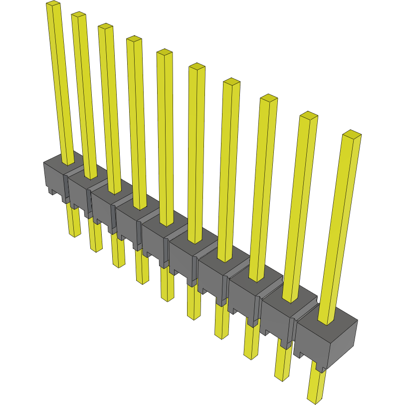 Samtec-MTSW-110-09-T-S-473 Steckverbinderleisten und Leiterplattenbuchsen Conn Unshrouded Header HDR 10 POS 2.54mm Solder ST Top Entry Thru-Hole Bulk