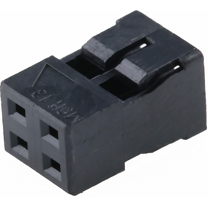 Molex-51110-0450 Connector Discrete Wire Housing Conn Housing F 4 POS 2mm Crimp ST Cable Mount Black Milli-Grid™ Bag