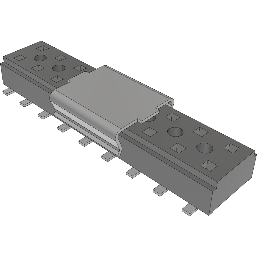 Samtec-CLT-109-02-L-D-A-P Connector Headers and PCB Receptacles Conn Socket Strip SKT 18 POS 2mm Solder ST Top Entry SMD TIGER CLAW™ Tube