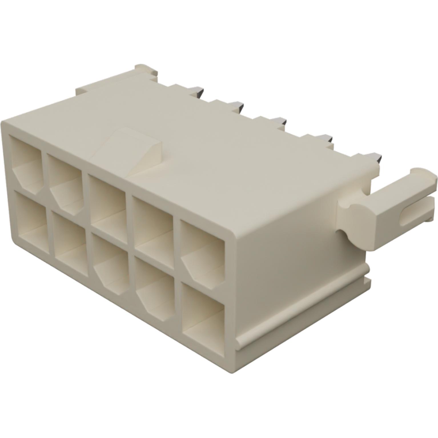 Molex-44472-1053 Piastre connettori e prese PCB Conn Wire to Board HDR 10Power POS 4.2mm Solder ST Top Entry Thru-Hole Mini-Fit HCS Tray