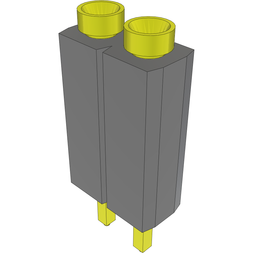 Samtec-ESS-102-TT-03 Cabezales del conector y receptáculos PCB Conn Socket Strip SKT 2 POS 2.54mm Solder ST Top Entry Thru-Hole Bulk