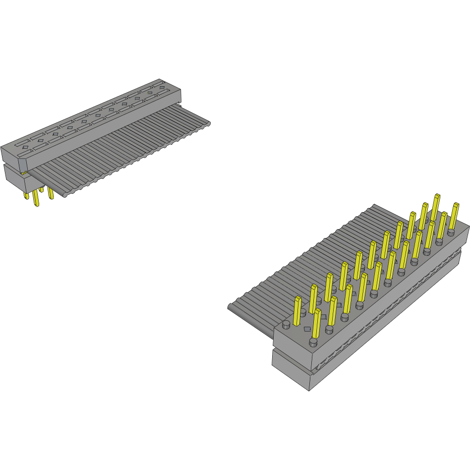 Samtec-IDMD-11-D-03.00-T-R Flachband Kabelbaugruppen Cable Assembly 0.076m 28AWG 1.27mm 22 to 22 POS IDC Connector to IDC Connector M-M Clamshell