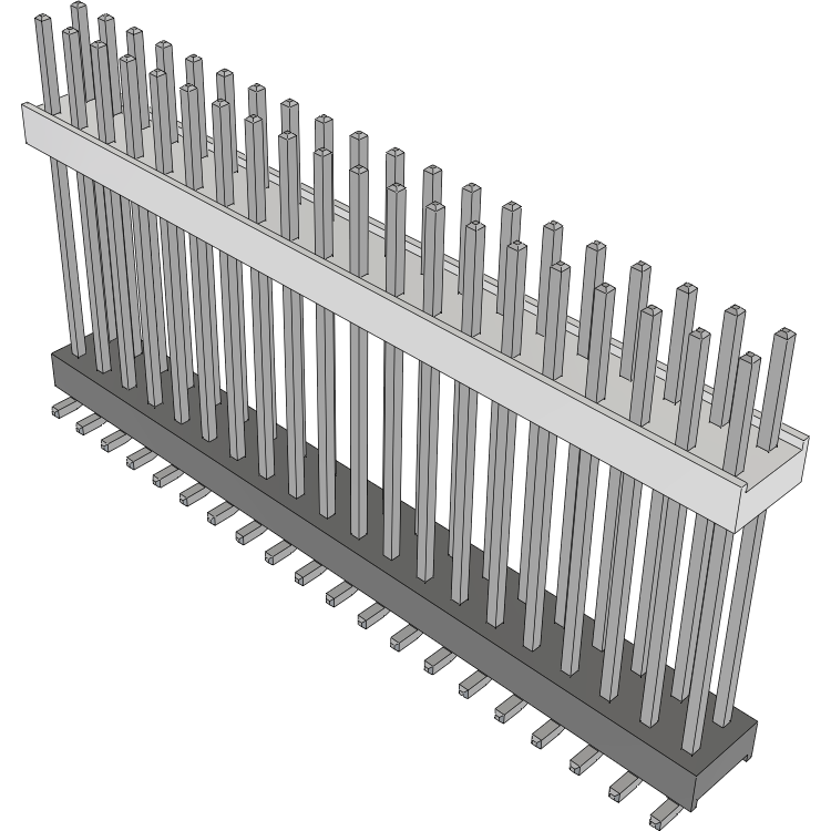 Samtec-HW-20-20-T-D-845-SM-A Steckverbinderleisten und Leiterplattenbuchsen Conn Board Stacker HDR 40 POS 2.54mm Solder ST Top Entry SMD Tube