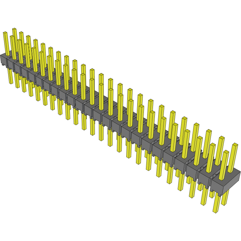 Samtec-HMTSW-124-08-G-D-229 Connector Headers and PCB Receptacles Conn Unshrouded Header HDR 48 POS 2.54mm Solder ST Top Entry Thru-Hole Bulk