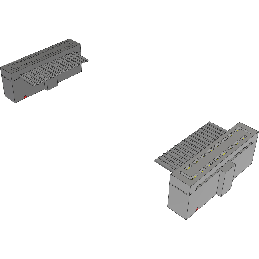 Samtec-HCSD-08-D-03.50-01-N Cable Assembly 0.08m 28AWG 2.54mm 16 to 16 POS IDC Connector to IDC Connector F-F Bulk