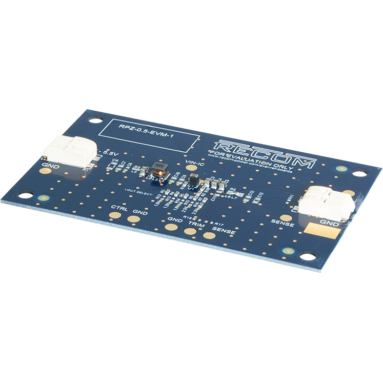 RECOM Power-RPZ-0.5-EVM-1 Energiemanagement, Entwicklungsplatinen und -kits Evaluation Board for Buck Regulator Module