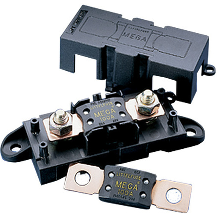 Littelfuse-02980900Z Accesorios del fusible Fuse Holder 500A 32VAC/32VDC Chassis Mount Bolt Down