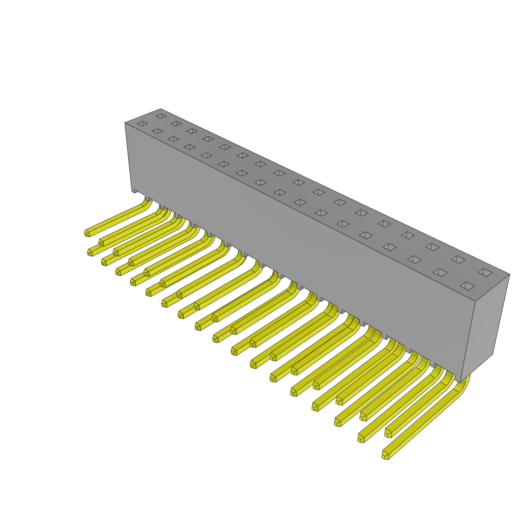 Samtec-SSQ-117-03-G-D-RA Steckverbinderleisten und Leiterplattenbuchsen Conn Socket Strip SKT 34 POS 2.54mm Solder RA Side Entry Thru-Hole Bulk