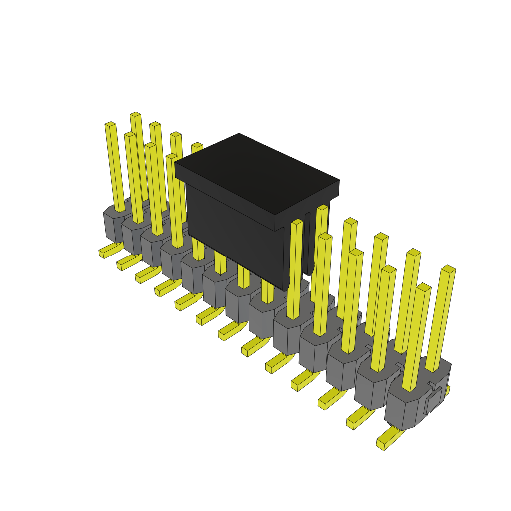 Samtec-TSM-113-02-S-DV-A-P Connector Headers and PCB Receptacles Conn Unshrouded Header HDR 26 POS 2.54mm Solder ST Top Entry SMD Tube