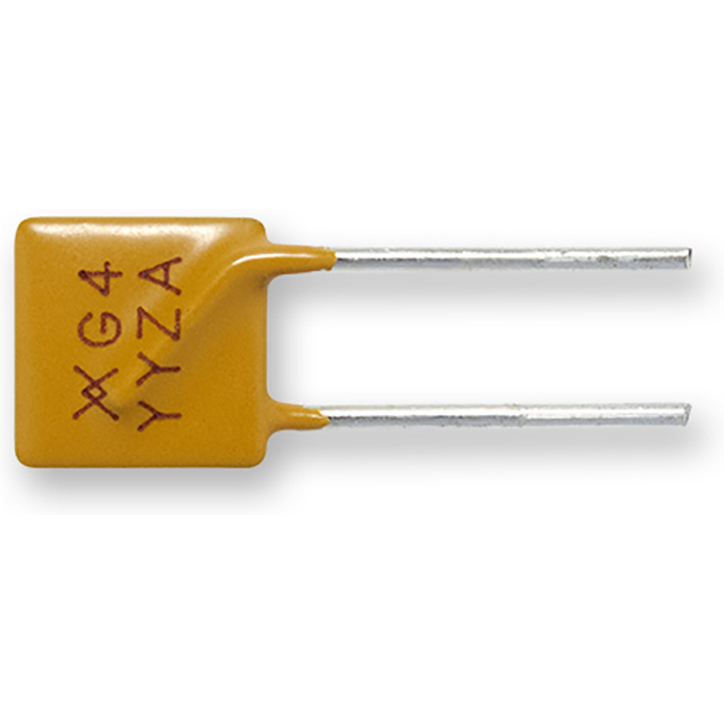 Littelfuse-RF3203-000 Fusibile resettabile PTC PTC Resettable Fuse 4A(hold) 6.8A(trip) 16VDC 100A 2.4W 1.7s 0.021Ohm Radial 8.9 X 3 X 12.8mm Bag