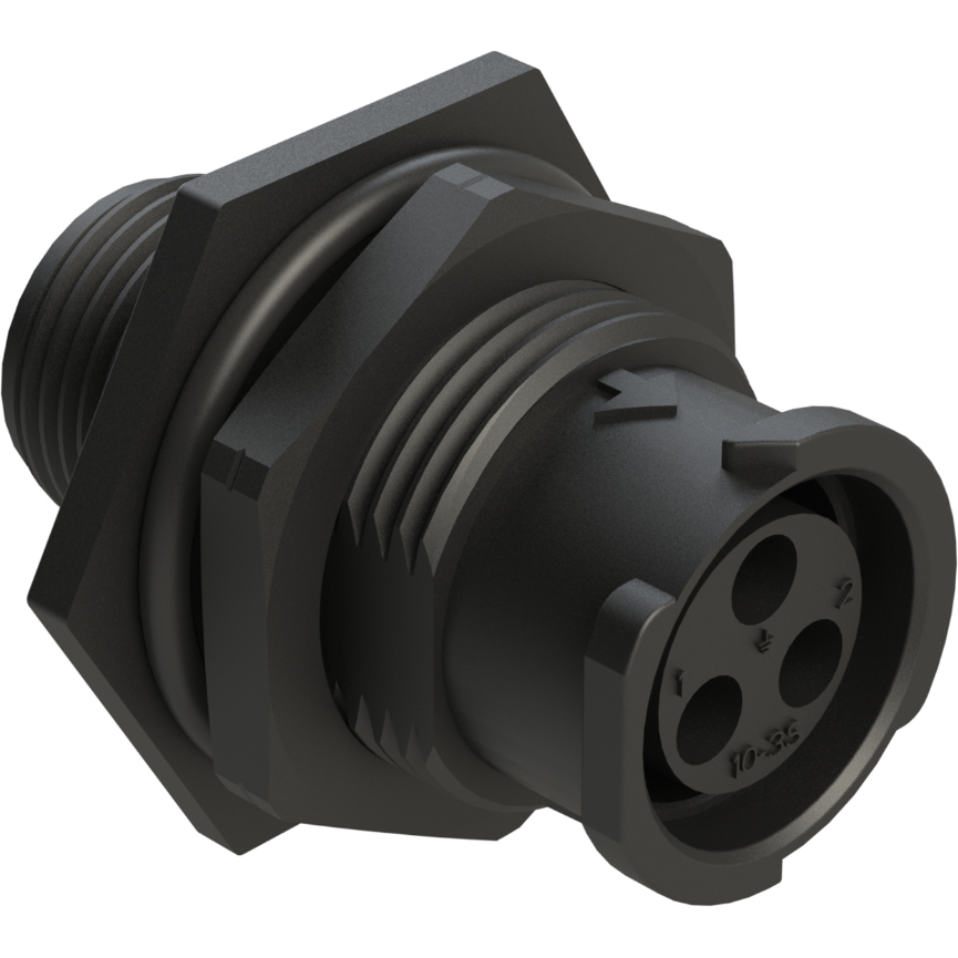 Amphenol-FLS710N3S03 Steckverbinder, rund Conn Circular SKT 3 POS Crimp ST Jam Nut 3 Terminal 1 Port Bag