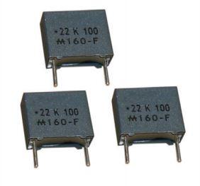 Illinois Capacitor-160104K100C-F Kondensator, Kunststofffilm Cap Film 0.1uF 100V PET 10% (13 X 4 X 9.5mm) Radial Wound 10mm 125°C