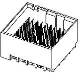 Molex-1712921328 背板连接器 Conn Backplane HDR 54 POS 1.9mm Press Fit ST Thru-Hole Impact™ Tray