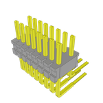 Conn Unshrouded Header HDR 16 POS 1.27mm Solder RA Side Entry Thru-Hole Tube