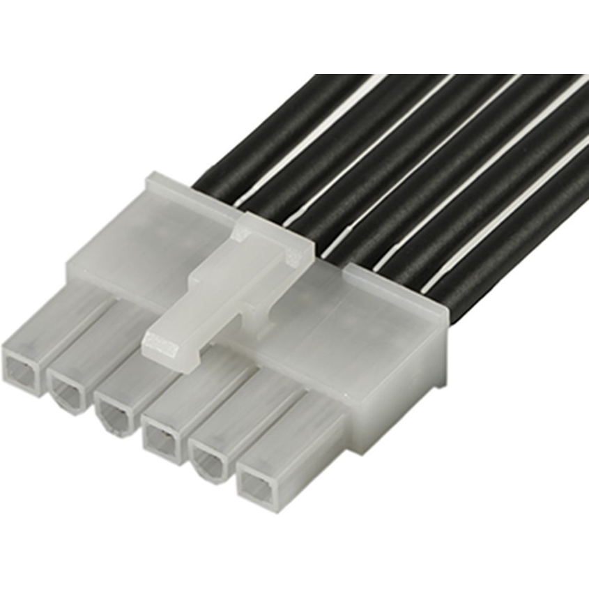 Molex-2153202061 Andere Kabelbaugruppen Cable Assembly UL 1015 0.15m 16AWG Wire to Board to Wire to Board 6 to 6 POS F-F Crimp-Crimp Bag