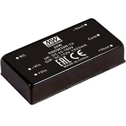 Mean Well Enterprises-RDDW20H-12 直流-直流转换器和开关式调节器模块 Module DC-DC 110VIN 2-OUT -12V/12V -0.833A/0.833A 20W 6-Pin Tube
